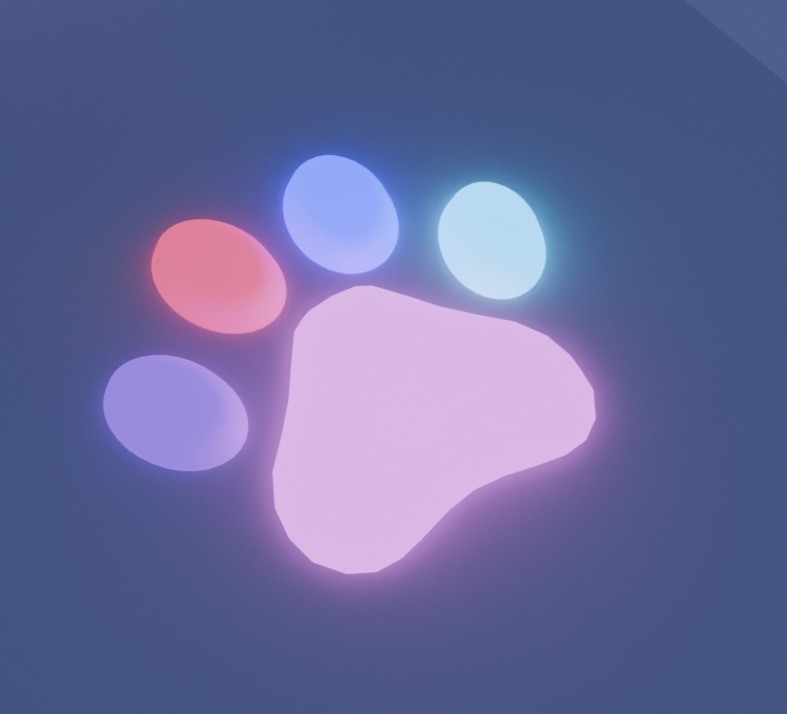 Dog paw neon sing