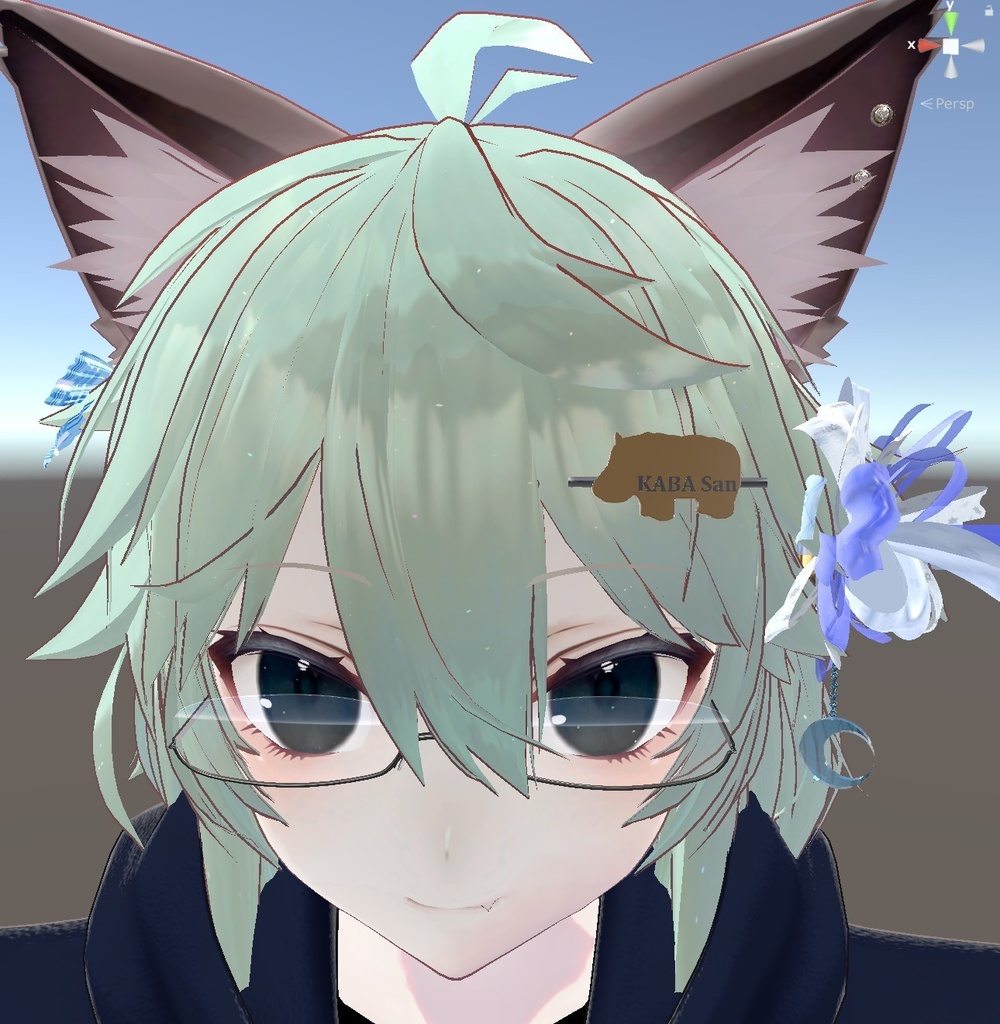 【無料】カバサンヘアピン【ポピ横のカバさんシリーズ】