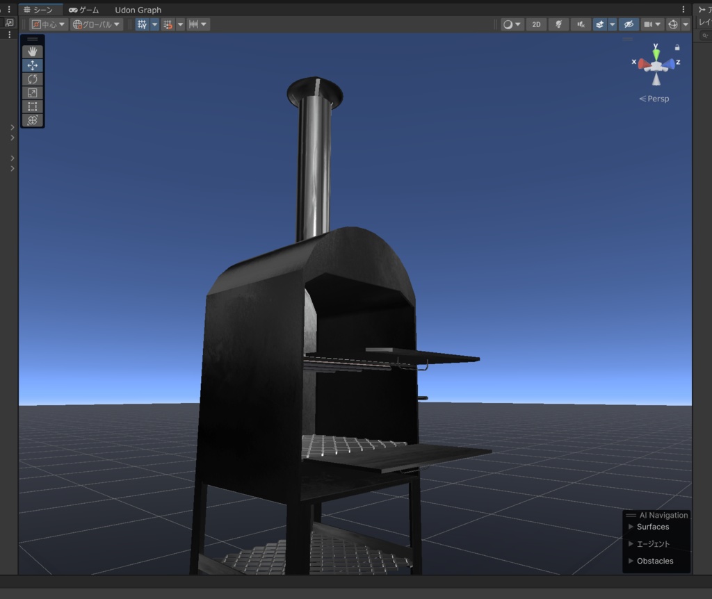 移動式のピザ窯
