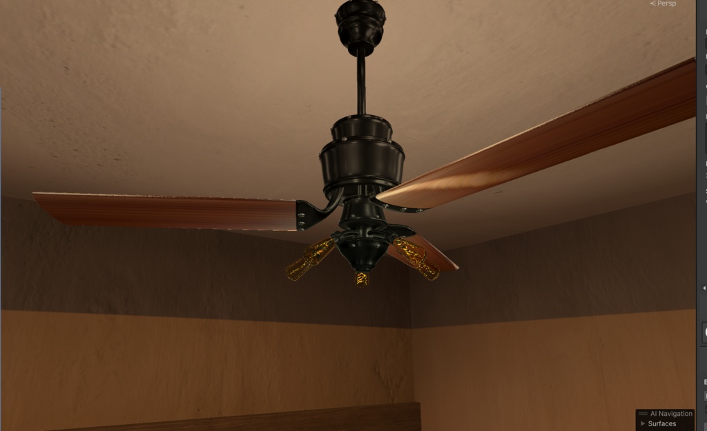 回るシーリングファン