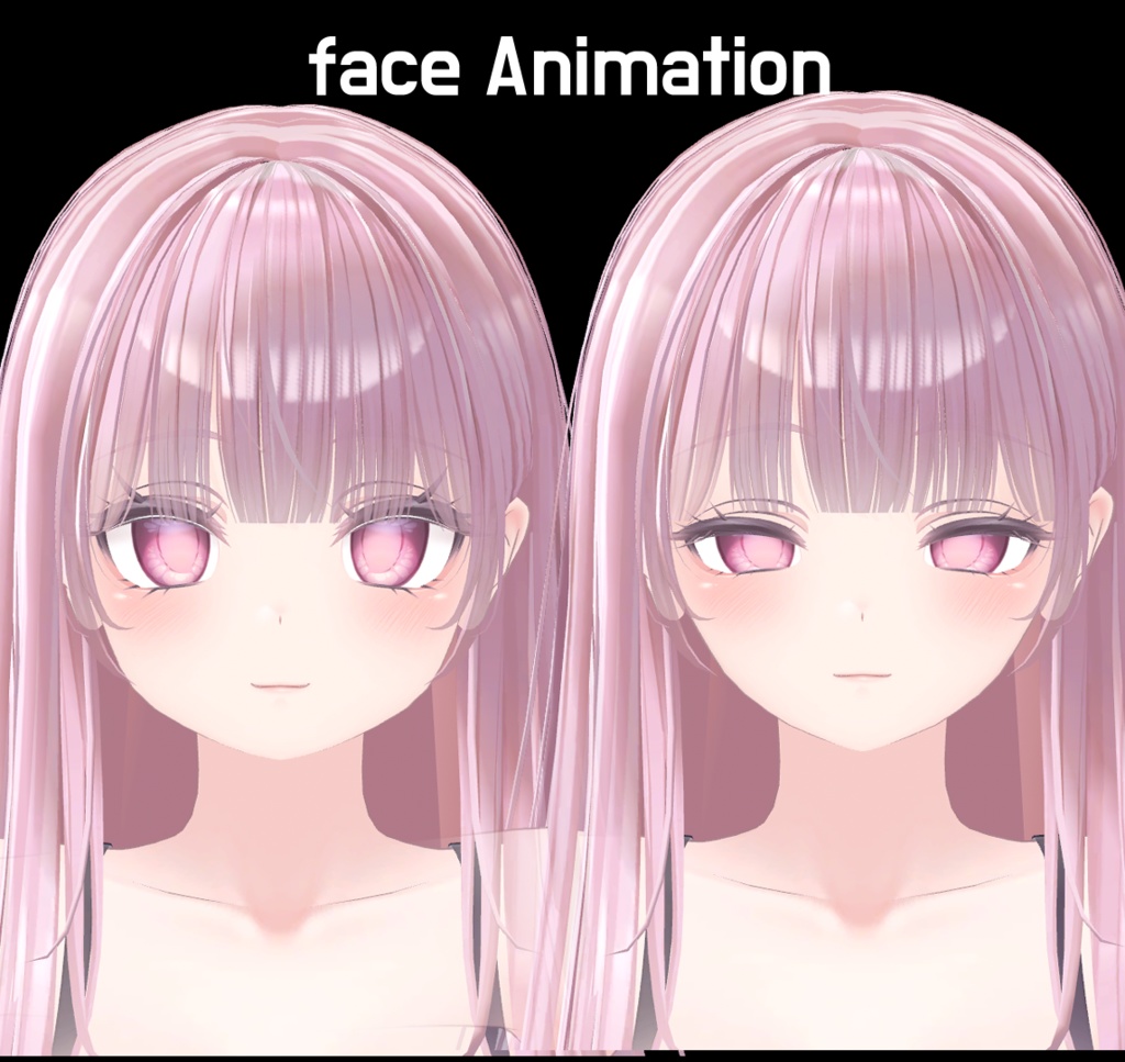 「SELESTIA」Face Animation & Make up (and Nail) & Rose eye texture