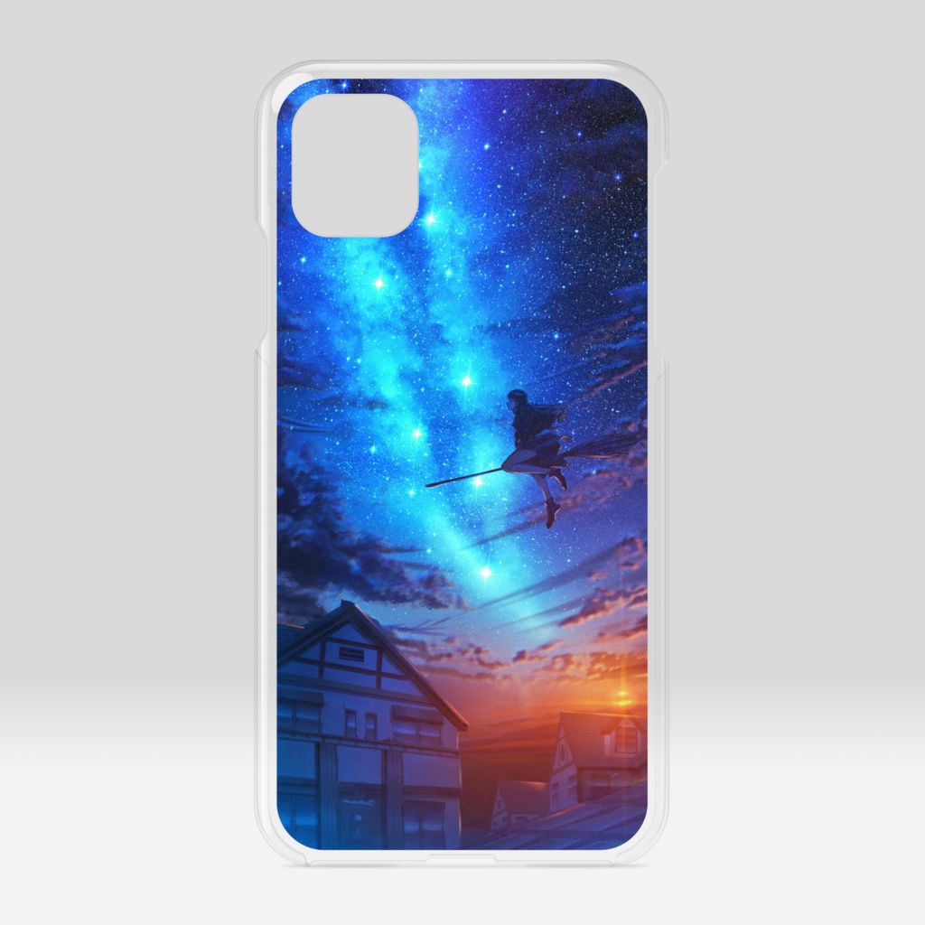 ほうき星クリアiPhoneケース