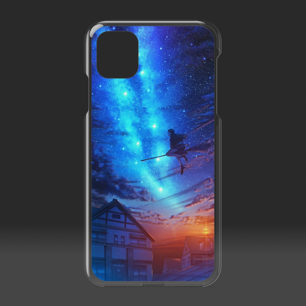 ほうき星クリアiPhoneケース