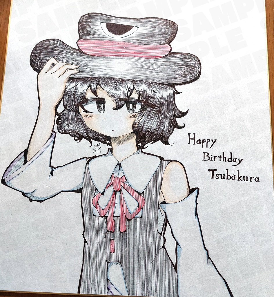 ツバクラミニ色紙