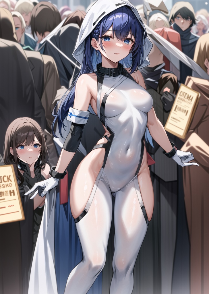 青髪ホワイトボディスーツちゃん オリジナルキャラクター学習データ