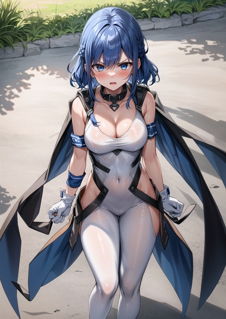 青髪ホワイトボディスーツちゃん オリジナルキャラクター学習データ