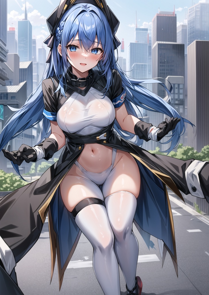 青髪ホワイトボディスーツちゃん オリジナルキャラクター学習データ