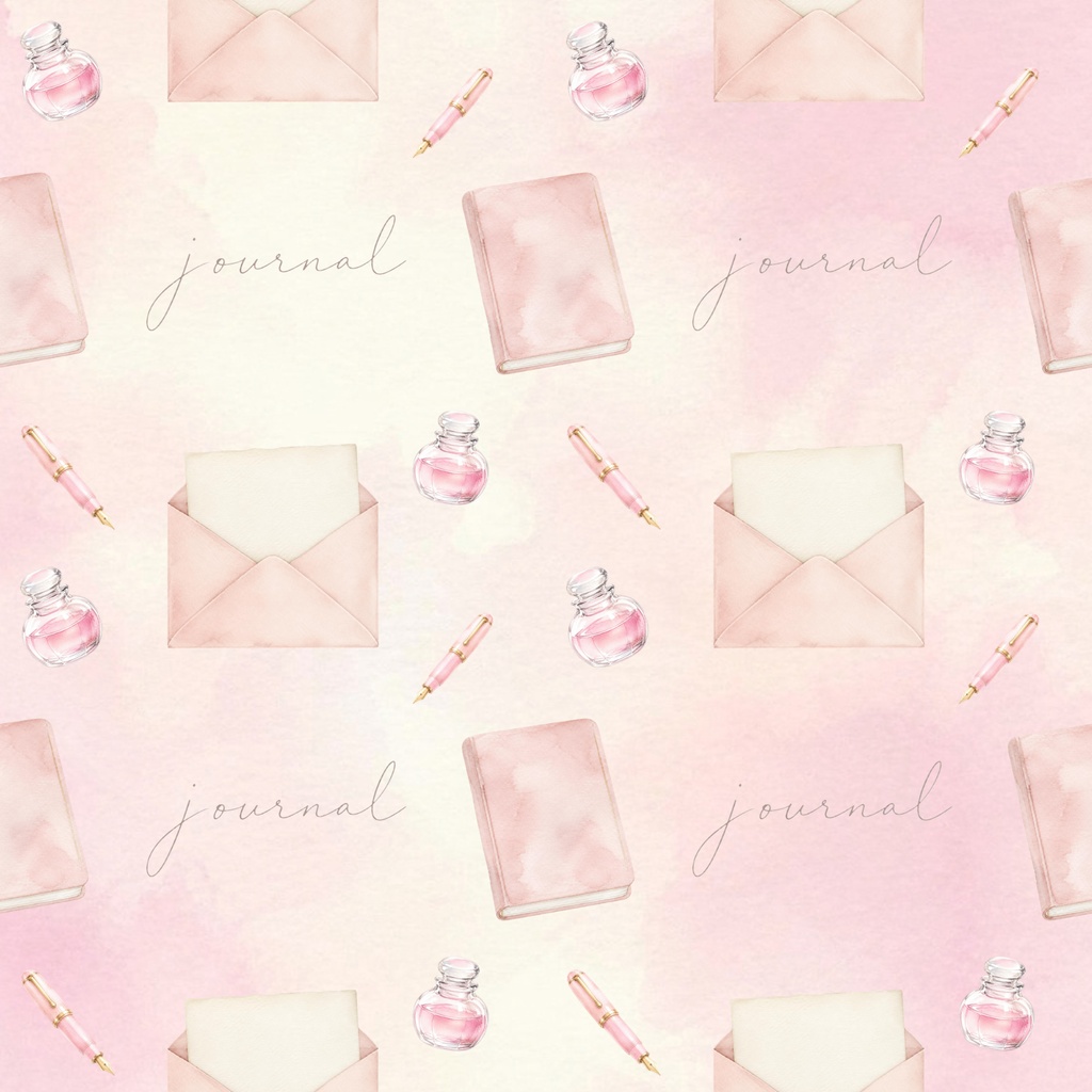Soft Pink Stationery|やさしいピンクの文房具デジタルペーパー 4枚セット