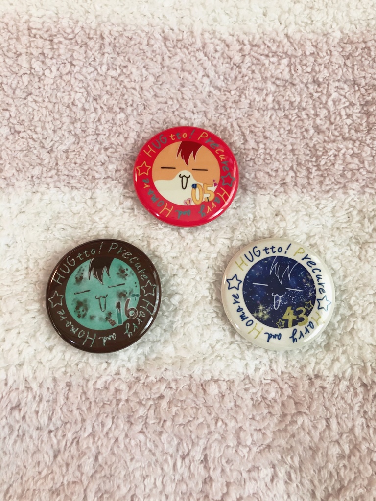 ハリほま缶バッチトリオ