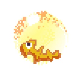 サーモンラン動くドット素材