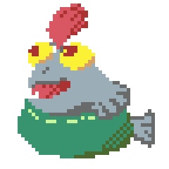 サーモンラン動くドット素材