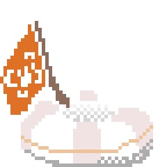 サーモンラン動くドット素材