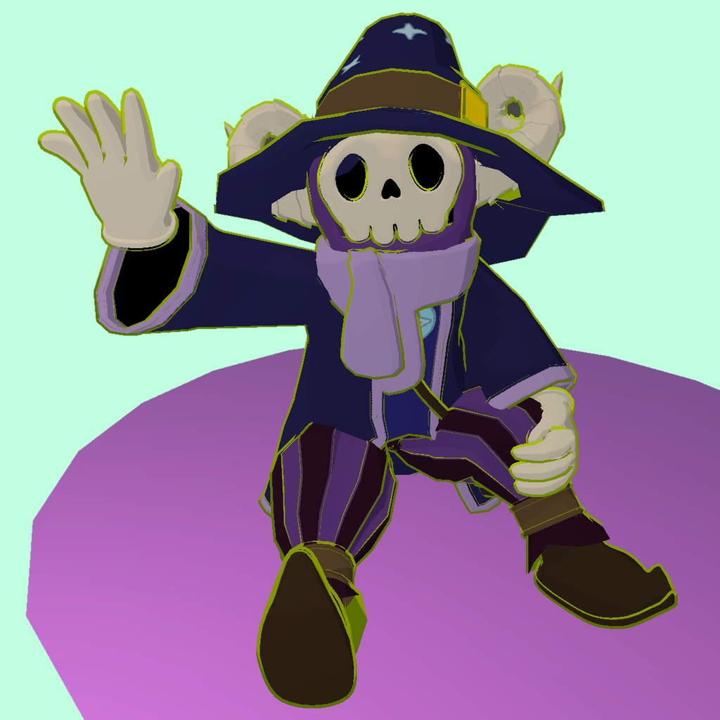 Yersinia's Chibi Lich - VR Chat/3D Model Avatar Base