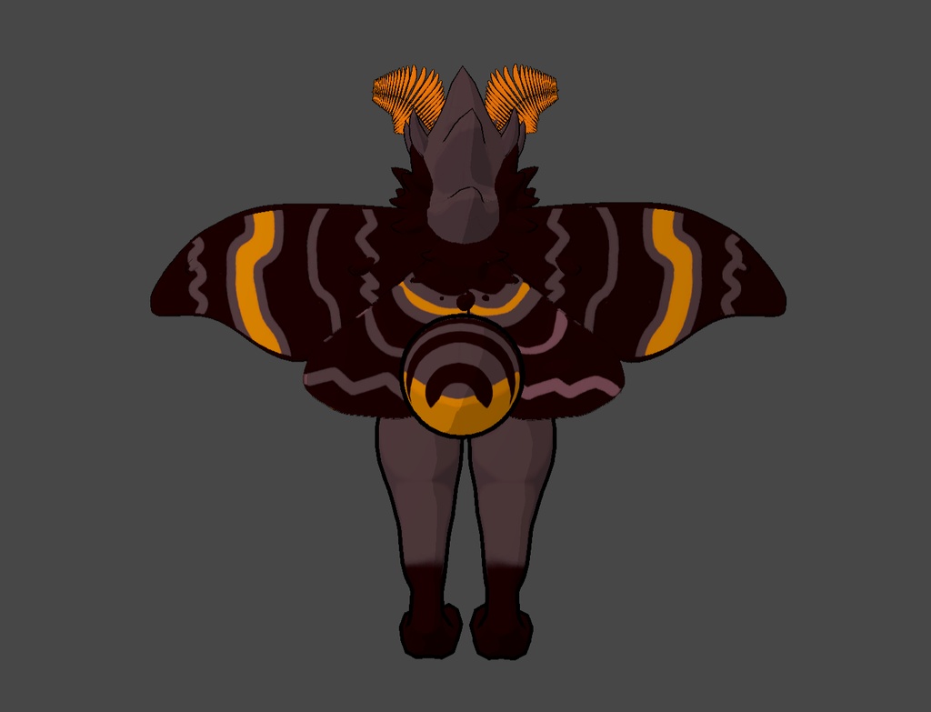 Mothmello VR Chat Avatar Base - Furry Moth