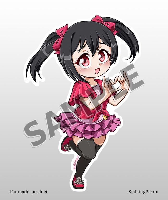 矢澤にこ　ダイカットステッカー Yazawa Nico die cut sticker