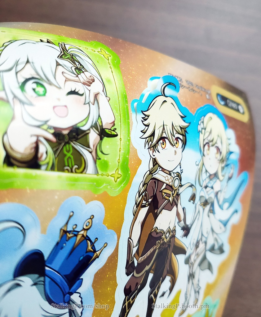 原神シールシート 第1 (神々) / Genshin series sticker sheet 1 (Archons)