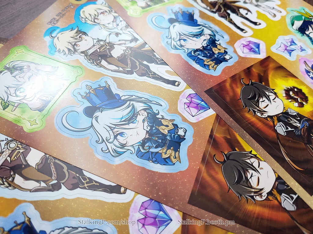 原神シールシート 第1 (神々) / Genshin series sticker sheet 1 (Archons)