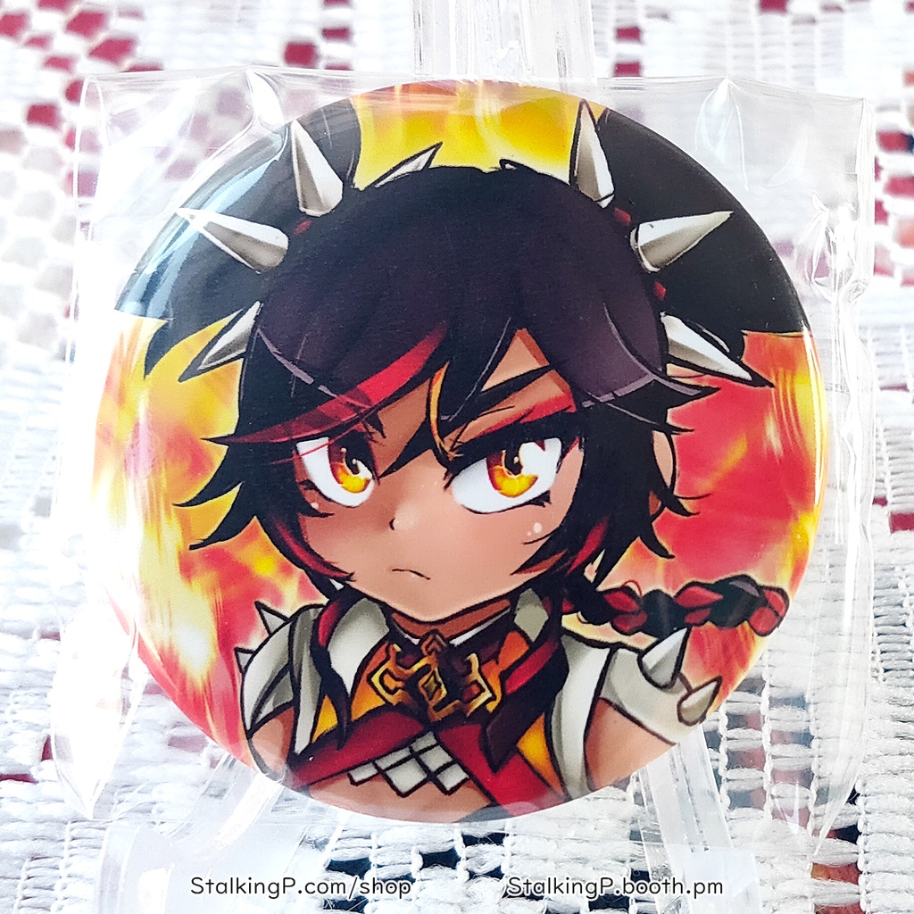 原神 缶バッジ 炎 / Genshin Impact Can Badges/buttons (Pyro)