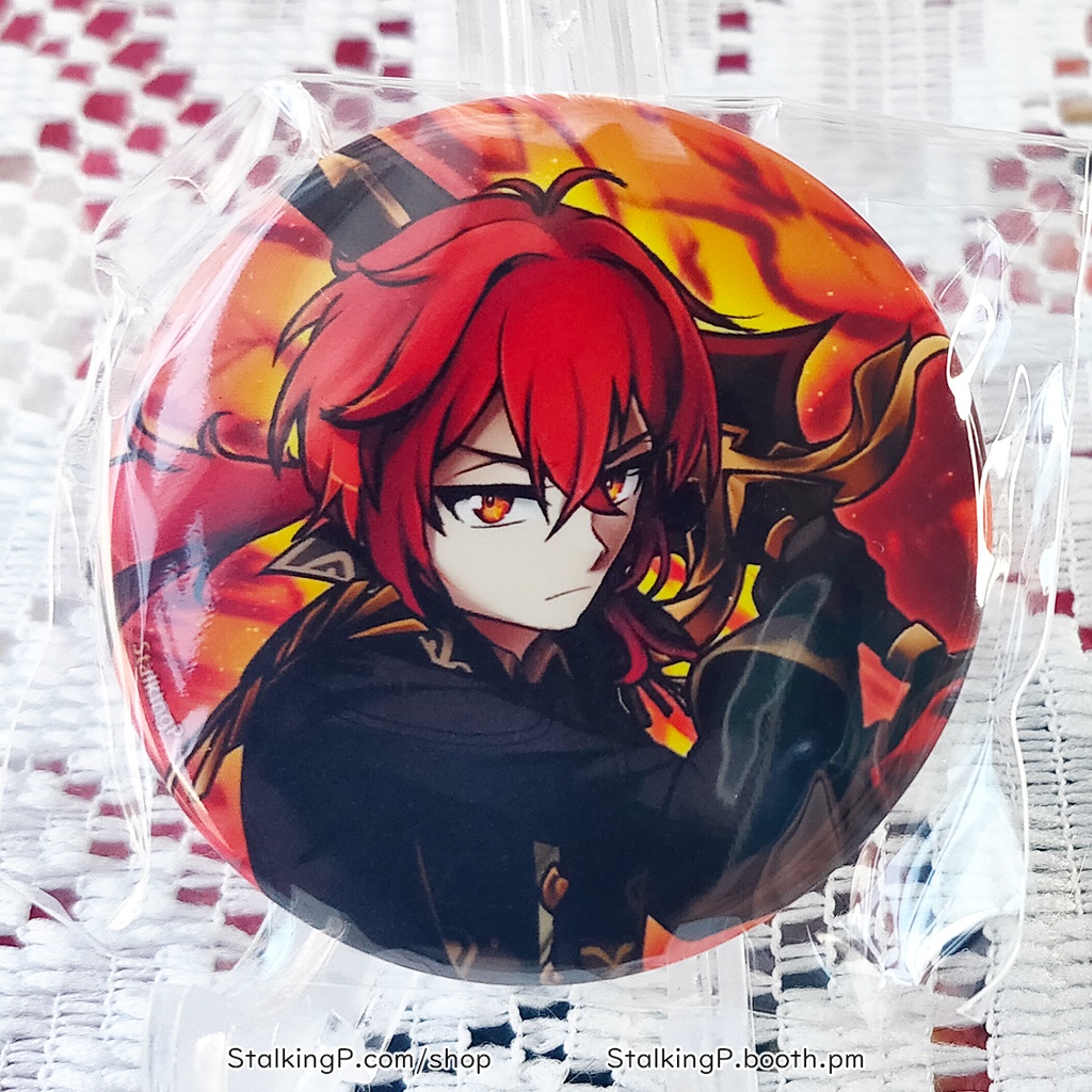 原神 缶バッジ 炎 / Genshin Impact Can Badges/buttons (Pyro)