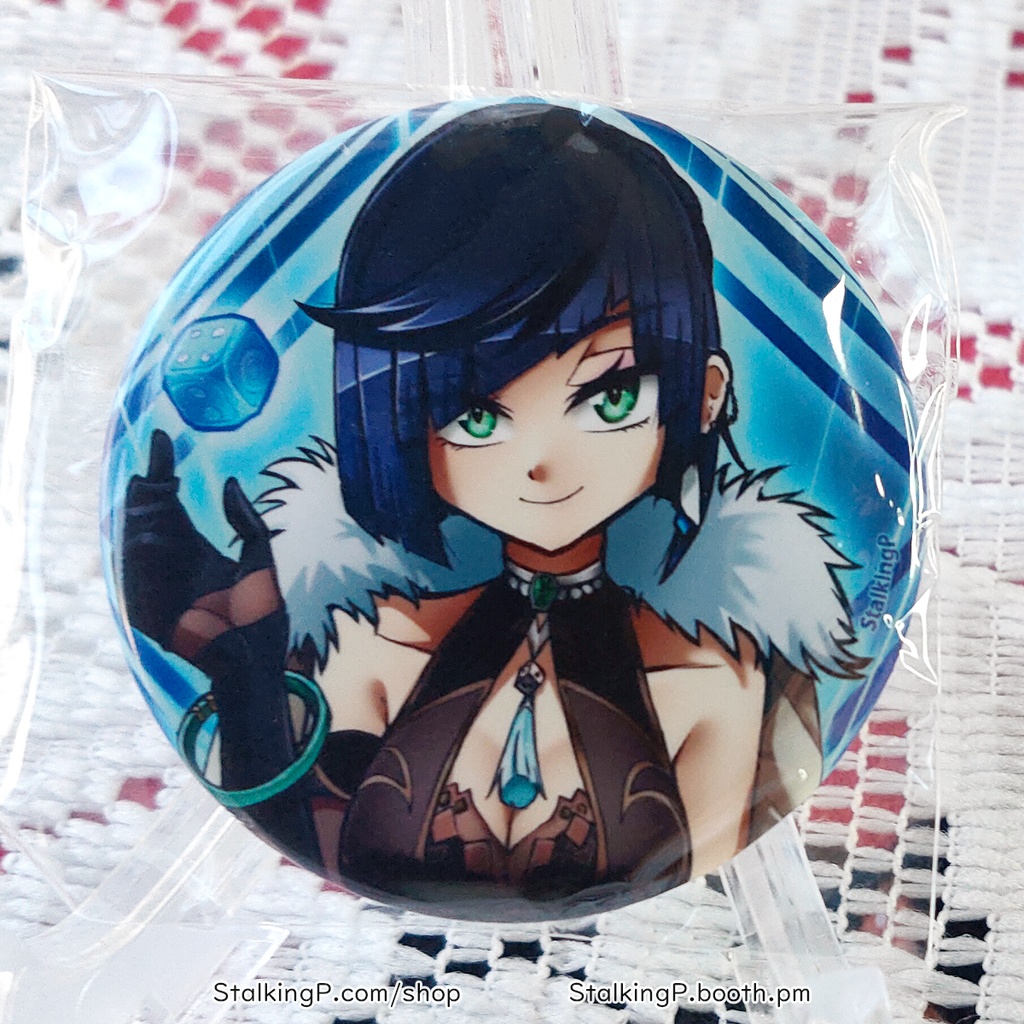 原神 缶バッジ 水 / Genshin Impact Can Badges/buttons (Hydro)