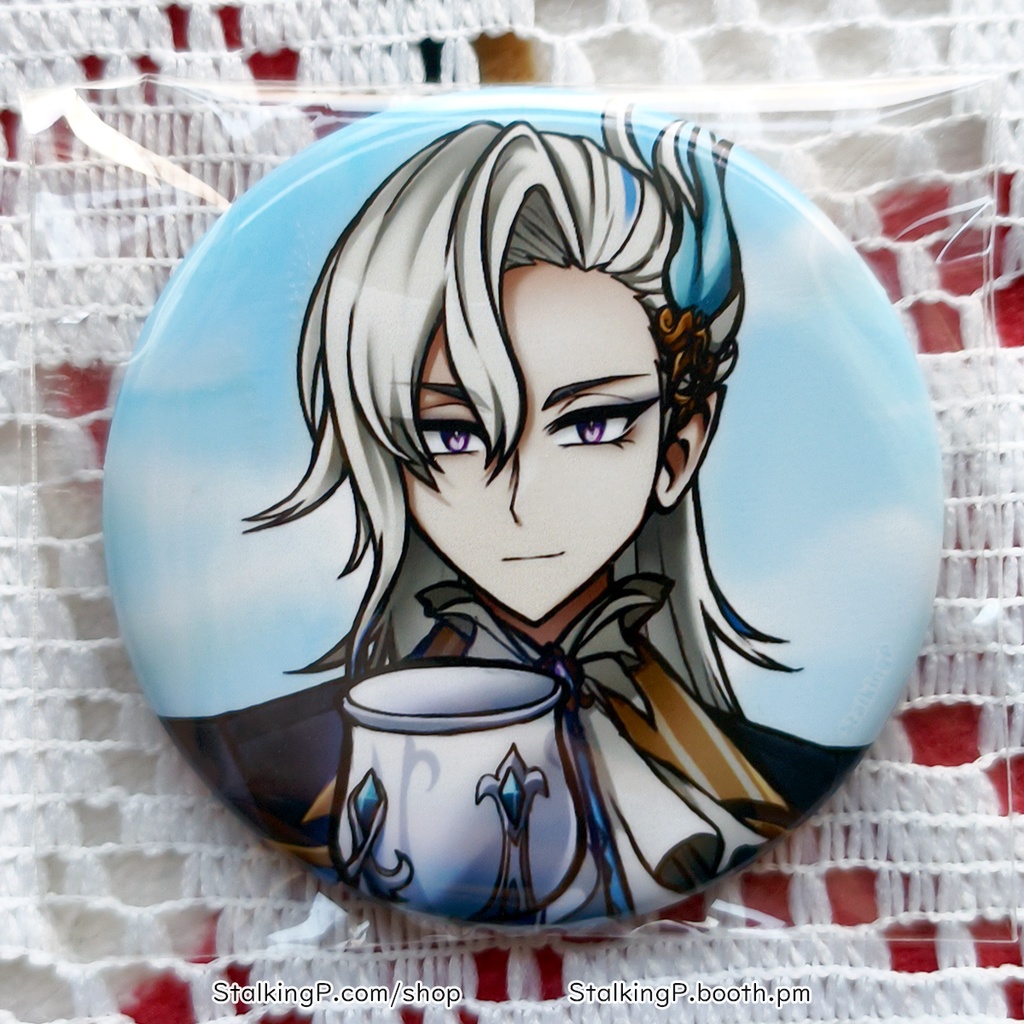 原神 缶バッジ 水 / Genshin Impact Can Badges/buttons (Hydro)