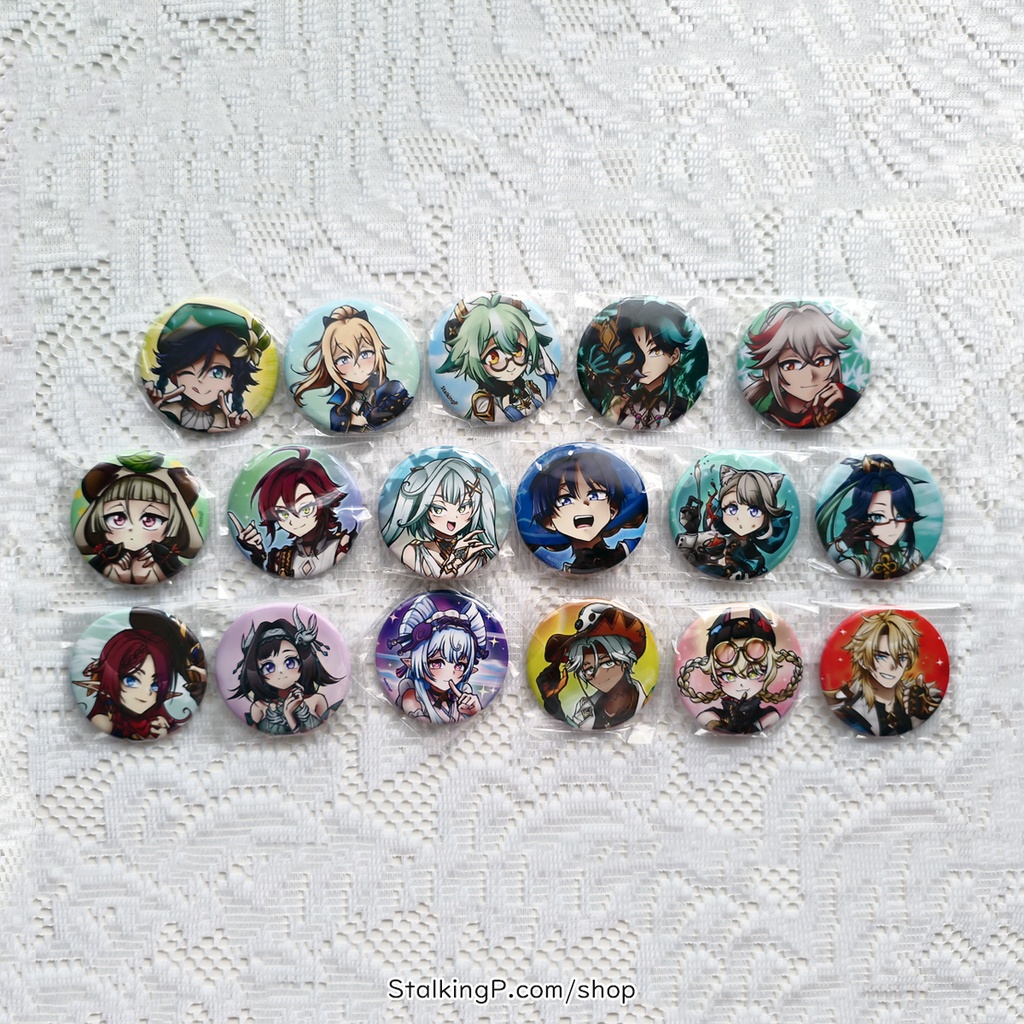 原神 缶バッジ 風 / Genshin Impact Can Badges/buttons (Anemo)