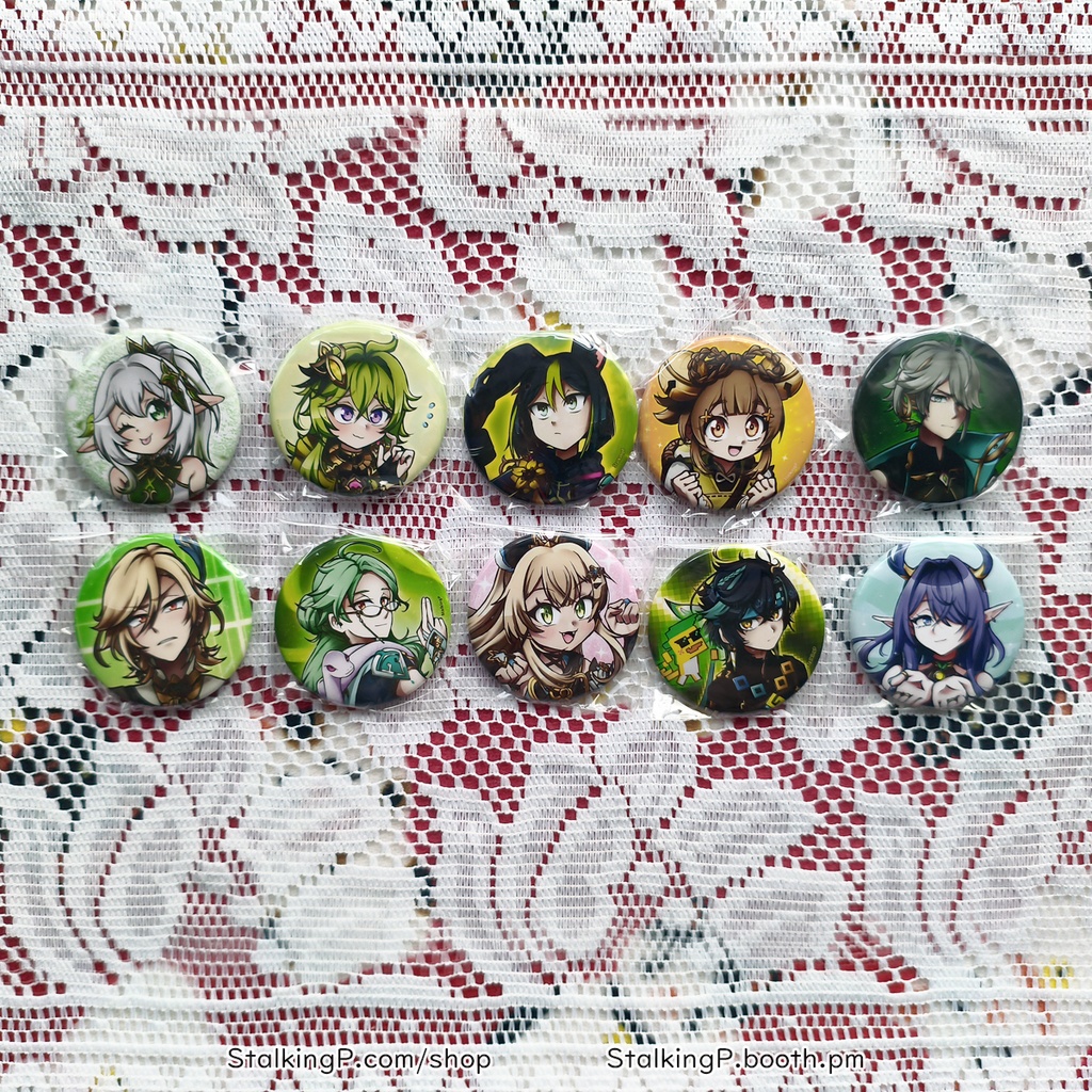 原神 缶バッジ 草 / Genshin Impact Can Badges/buttons (Dendro)