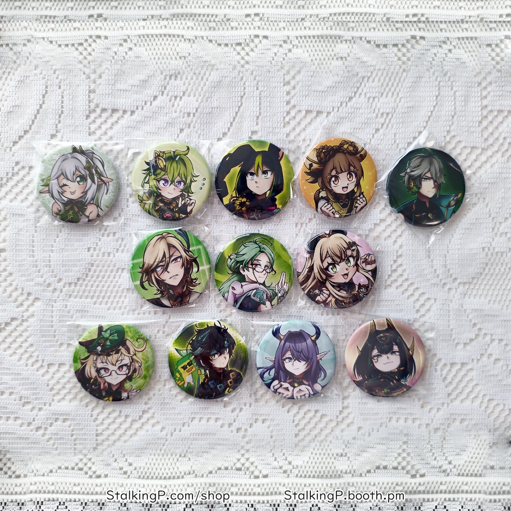 原神 缶バッジ 草 / Genshin Impact Can Badges/buttons (Dendro)