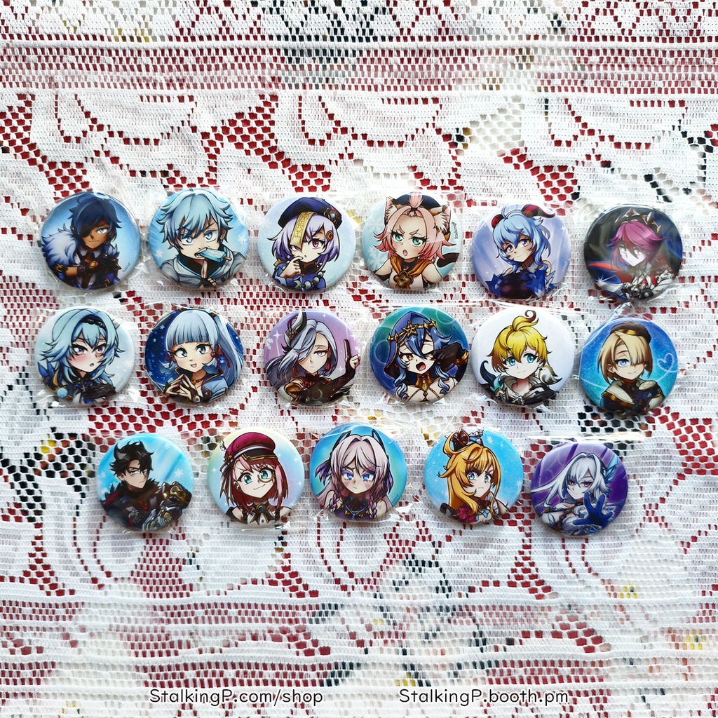原神 缶バッジ 氷 / Genshin Impact Can Badges/buttons (Cryo)