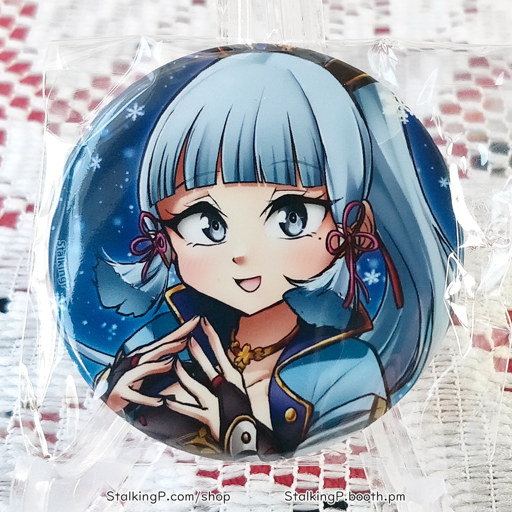 原神 缶バッジ 氷 / Genshin Impact Can Badges/buttons (Cryo)