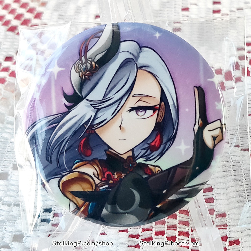 原神 缶バッジ 氷 / Genshin Impact Can Badges/buttons (Cryo)