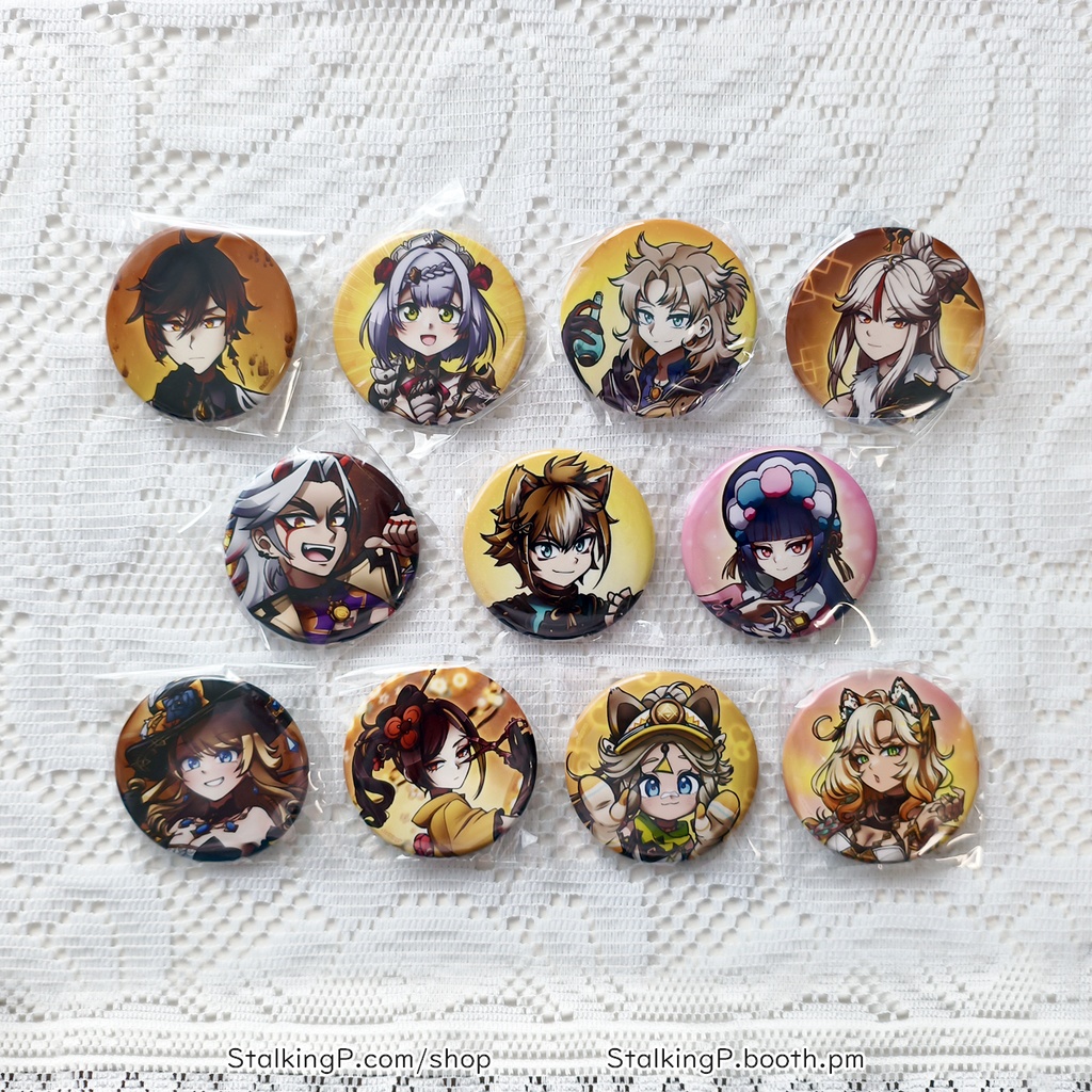 原神 缶バッジ 岩 / Genshin Impact Can Badges/buttons (Geo)