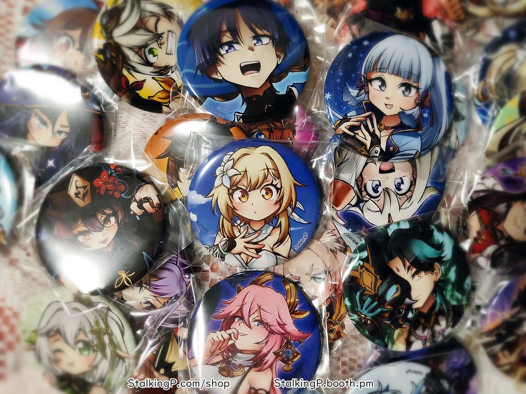 原神 缶バッジ 岩 / Genshin Impact Can Badges/buttons (Geo)