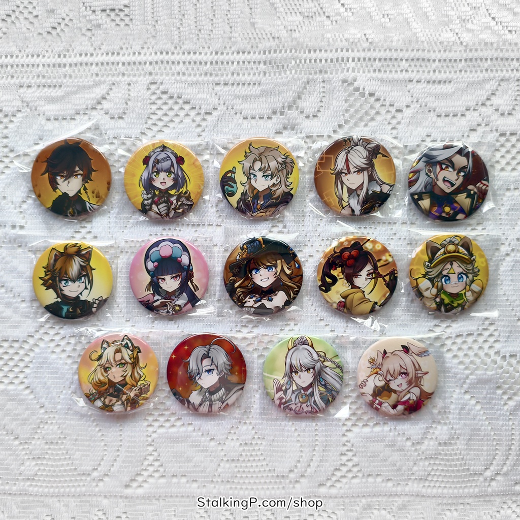 原神 缶バッジ 岩 / Genshin Impact Can Badges/buttons (Geo)