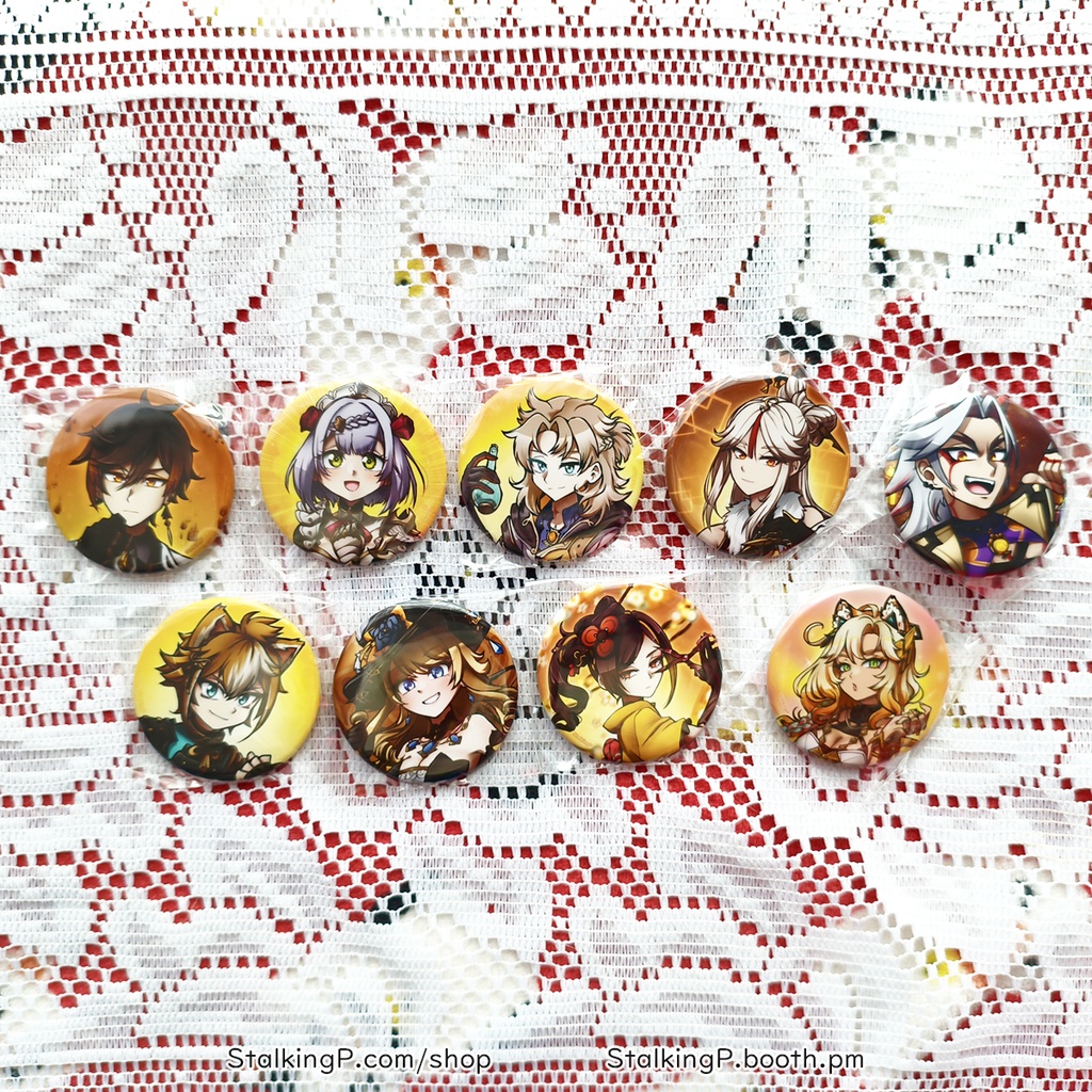 原神 缶バッジ 岩 / Genshin Impact Can Badges/buttons (Geo)