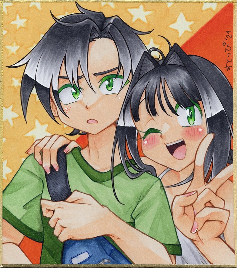 ミニ色紙 リッキー&ロミナ | Mini Shikishi - Ricky & Romina