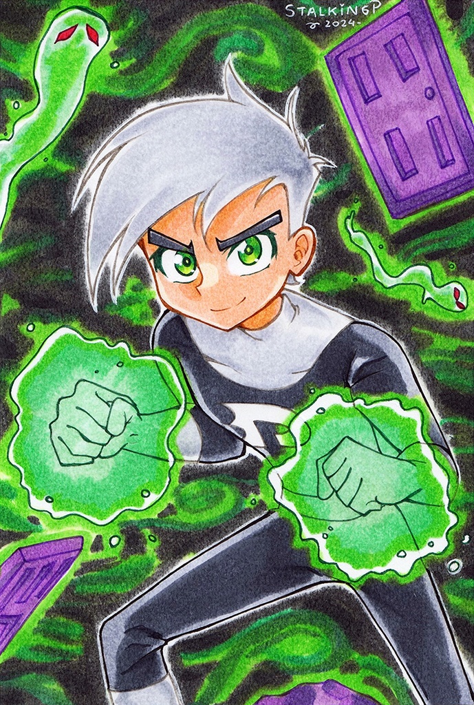 【原画ポストカード】SS4 ダニー・ファントム|【Original artwork on postcard】 SS4 Danny Phantom
