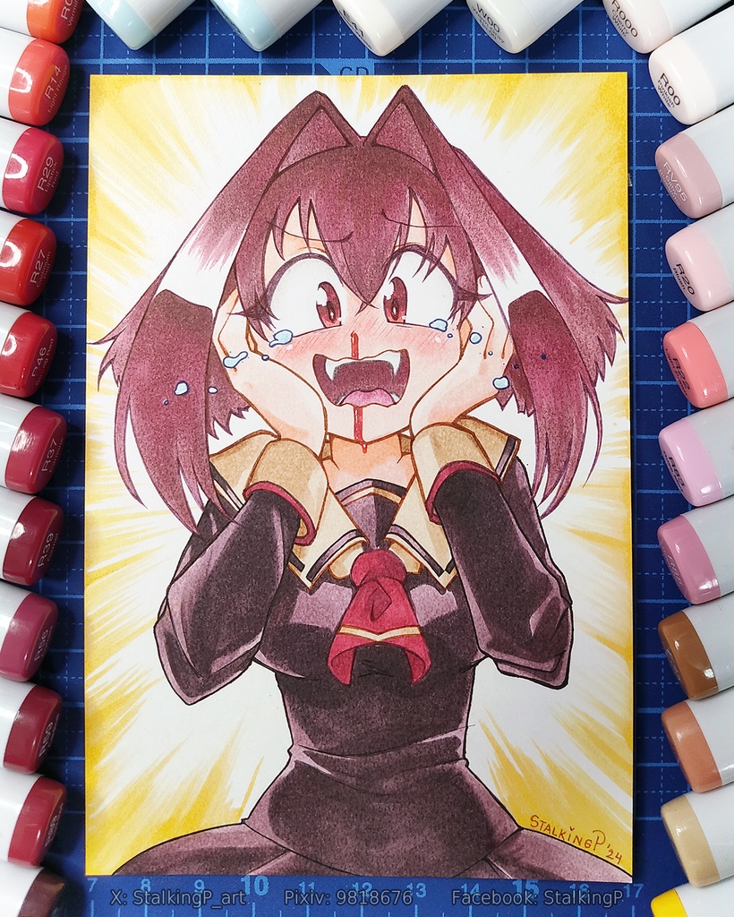 【原画ポストカード】SS5 真紅果林｜【Original artwork on postcard】 SS5 Maaka Karin