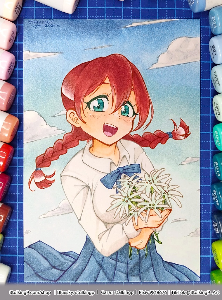 【原画ポストカード】SS6 エマ・ヴェルデ｜【Original artwork on postcard】 SS6 Emma Verde