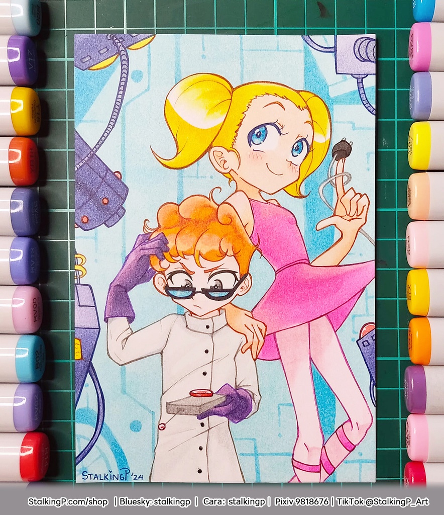 【原画ポストカード】SS10 デクスターズラボ|【Original artwork on postcard】 SS10 Dexter's Lab