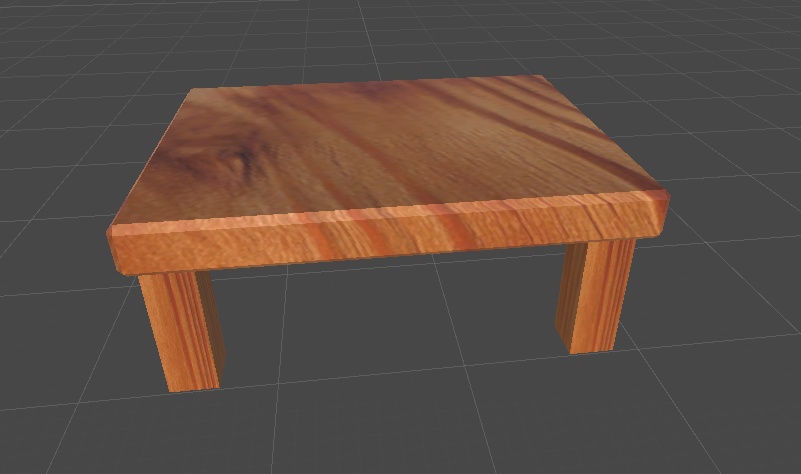 木目の机