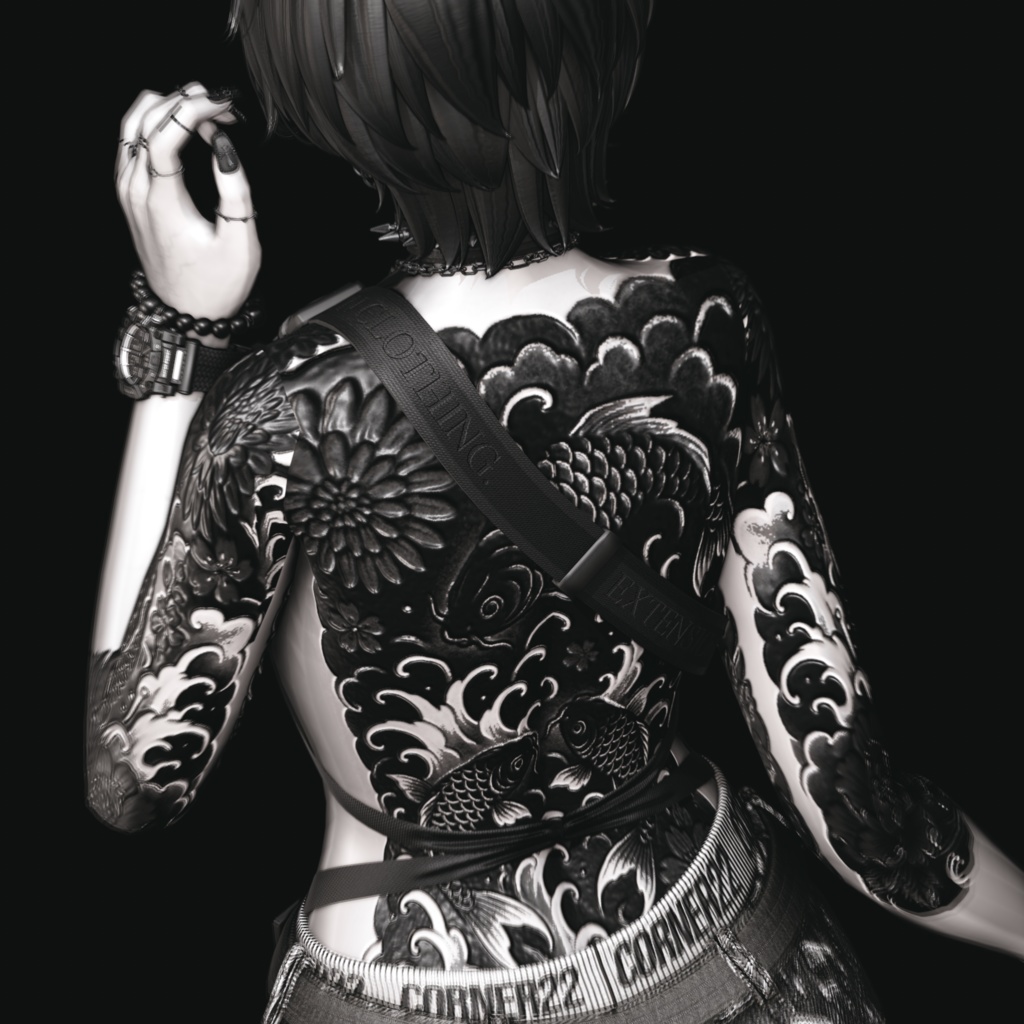 【shinra】”wabori” CARP tattoo