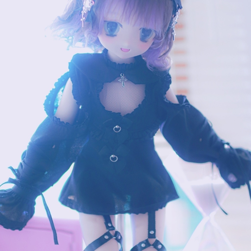 ××カタあき〇フリルトップス××(グレー/ブラック)