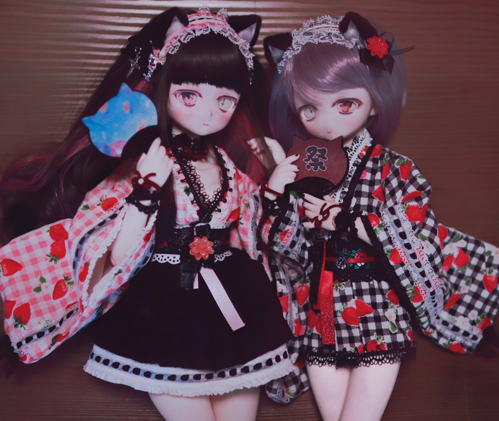 にゃつまつり=^^= 浴衣ドレス 和ロリ for MDD 1/4 DOLL ネコ