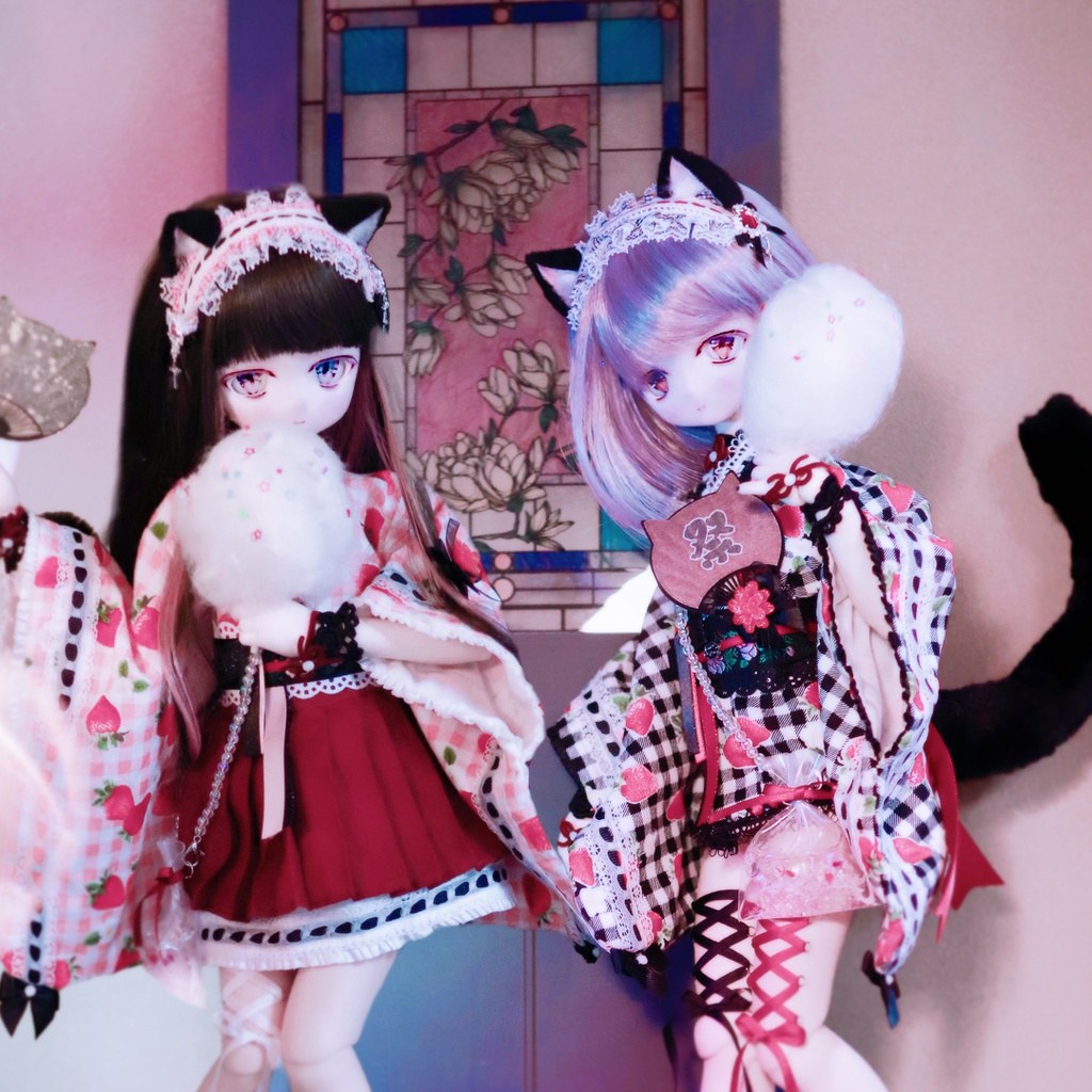 にゃつまつり=^^= 浴衣ドレス 和ロリ for MDD 1/4 DOLL ネコ