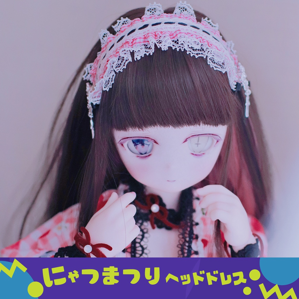 にゃつまつり=^^= ヘッドドレス カチューシャ 和ロリ for MDD DD 1/4 1/3 DOLL