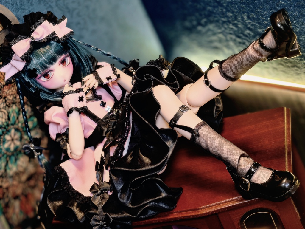 ෆハートバックルガーターソックスෆ for MDD 1/4 doll