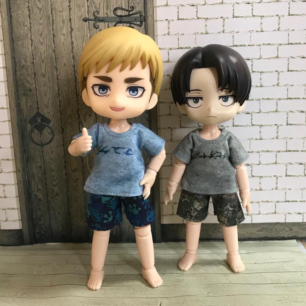 【受注制作】オビツろいど用/進撃のネタTシャツ&パンツ