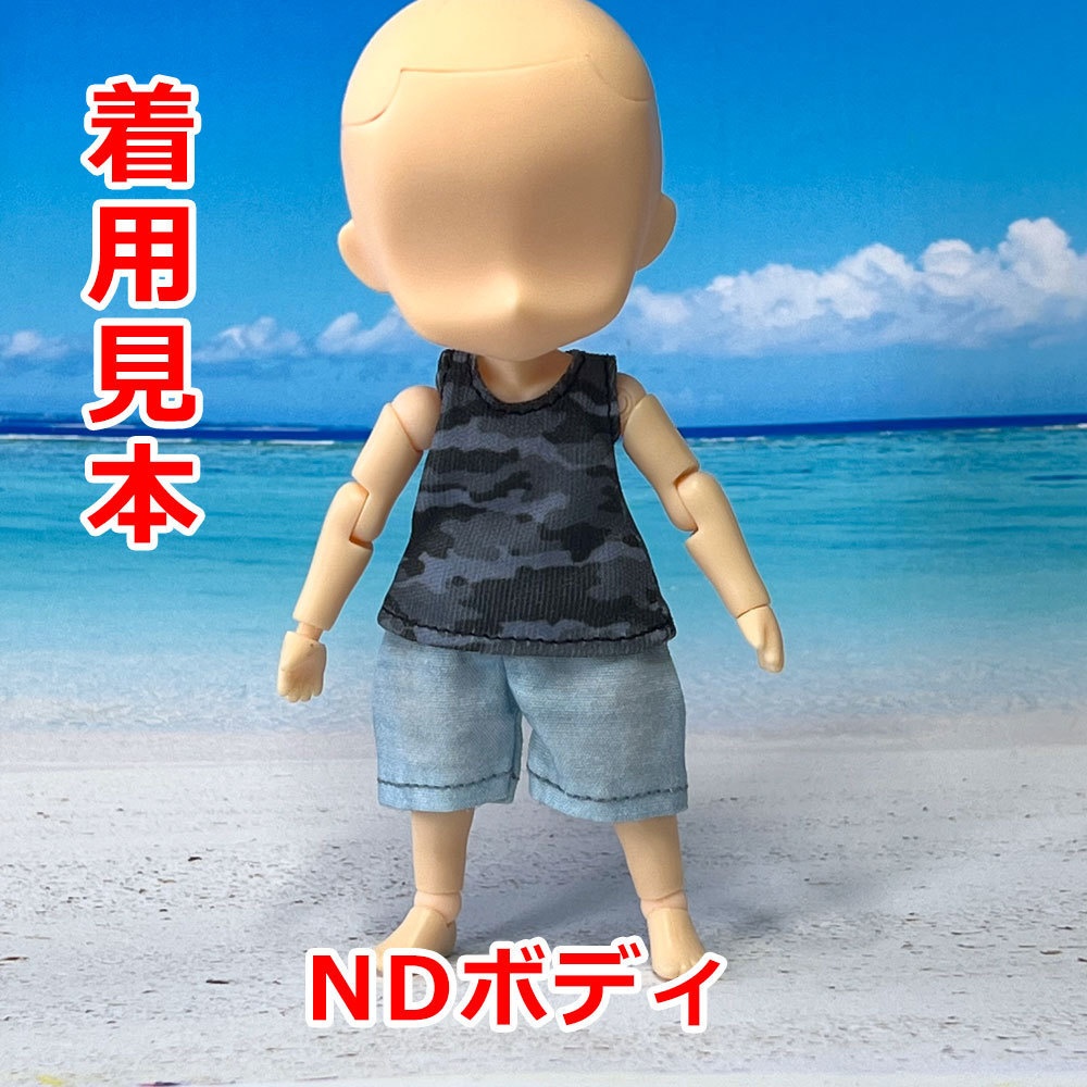 【即納品】オビツ11、NDサイズ・カモフラのタンクトップ