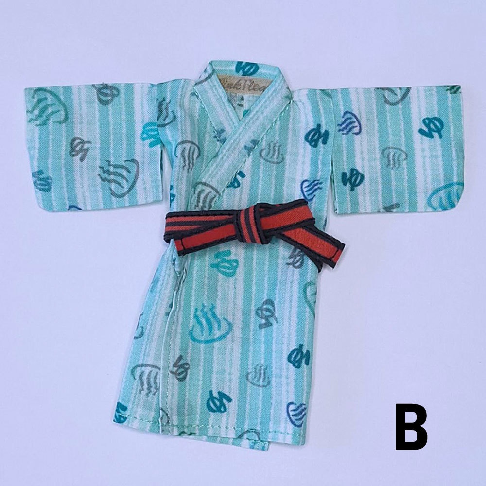 【受注制作】オビツ11、NDサイズ【温泉旅館風浴衣/グリーン】